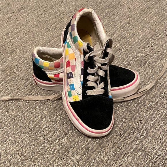 Kids Checkerboard Old Skool Vans 13 - Picture 1 of 10